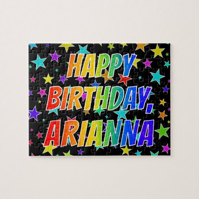 "ARIANNA" First Name, Fun "HAPPY BIRTHDAY" Jigsaw Puzzle (Horizontal)