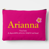 Arianna girls name text flower pink yellow case
