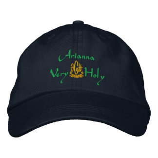 Arianna Name With Italian Meaning Green Embroidered Hat
