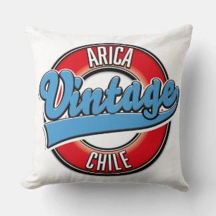Arica chile vintage logo cushion