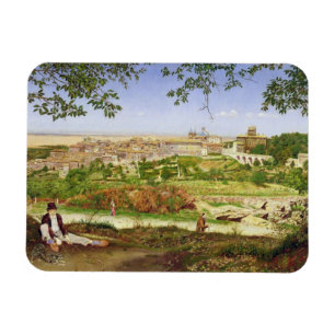 Ariccia, Italy, 1860 (oil on panel) Magnet