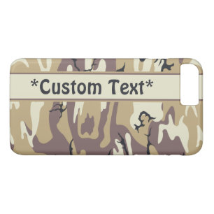 Arid Brown Camo w/ Custom Text iPhone 8 Plus/7 Plus Case