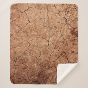 Arid cracked erosion cracks desert sherpa blanket