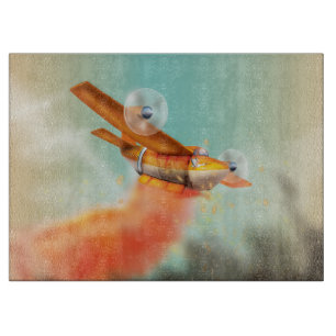 Ariel Firefighting fire plane Cutting Board