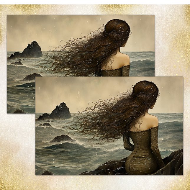 ARIEL LOOKS TO THE SEA DECOUPAGE TISSUE PAPER (ARIEL LOOKS TO THE SEA DECOUPAGE TISSUE PAPER)