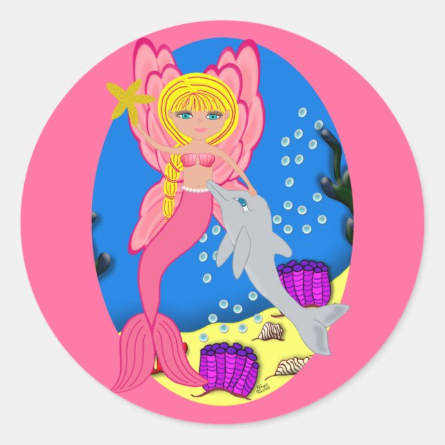 Ariel the Merfaery Envelope Seal Sticker (Front)