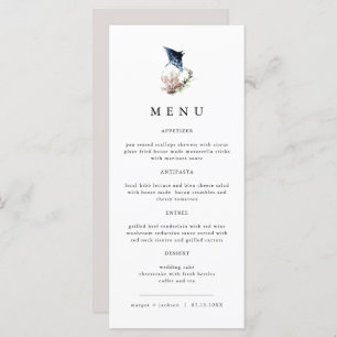 ARIEL Tropical Ocean Coral Manta Ray Beach Menu