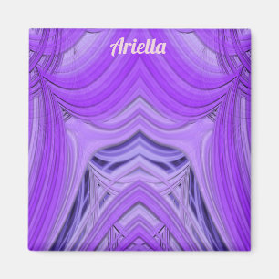 ARIELLA ~ 3D Fractal Design purple blue Magnet