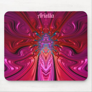 ARIELLA ~ Wild Pink and Red Mouse Pad
