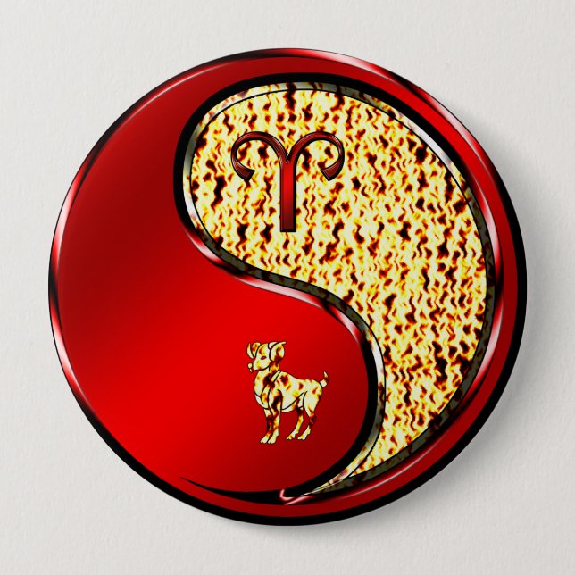 Aries 10 Cm Round Badge (Front)