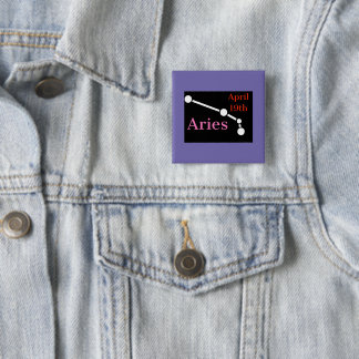 Aries 15 Cm Square Badge