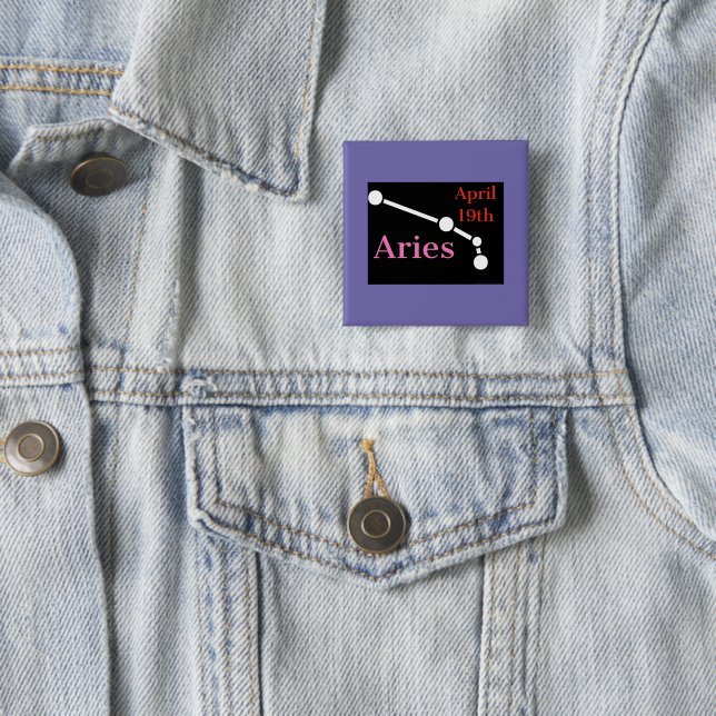 Aries 15 Cm Square Badge (In Situ)