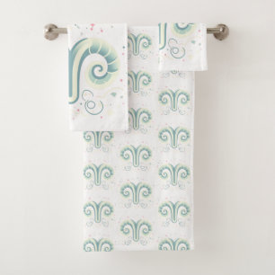 ARIES, Abstract Design of the Zodiac Sign,  Bath Towel Set