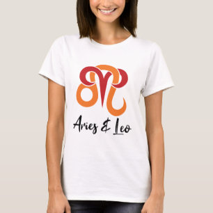 Aries and Leo Zodiac Couples Horoscope T-Shirt