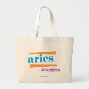 Aries Aqua Large Tote Bag