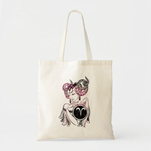 Aries Art Deco Lady Tote Bag