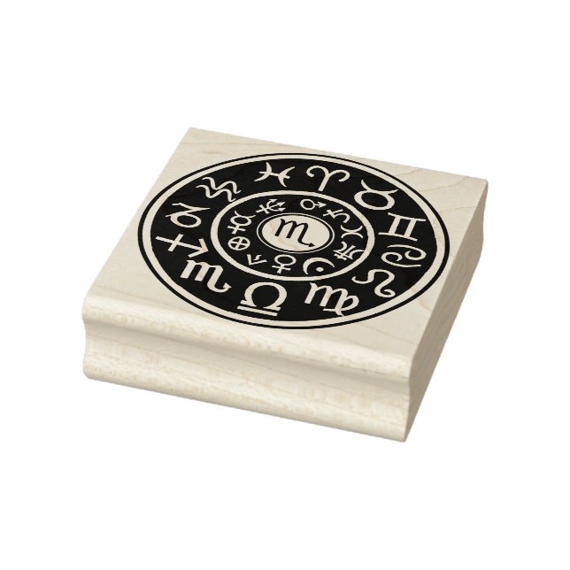 "Aries Astrological Celestial Design stamp" "textu Rubber Stamp (Stamp)