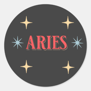 Aries Astrological Sign Classic Round Sticker