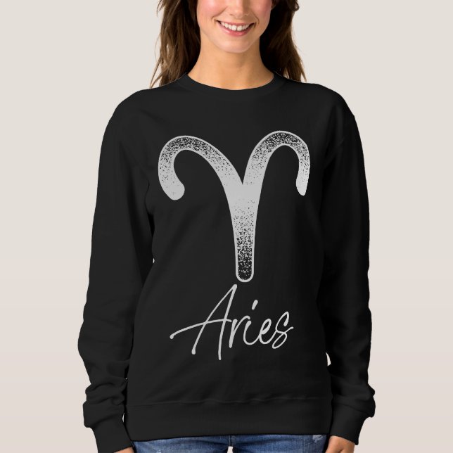 Aries Astrology and Horoscope Zodiac Sign Sweatshirt (Front)