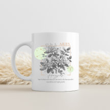 Aries Astrology Floral Honeysuckle Zodiac Birthday