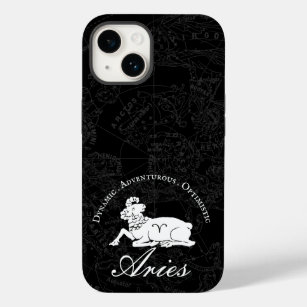Aries Astrology  Zodiac Positive Custom Black Case-Mate iPhone 14 Case