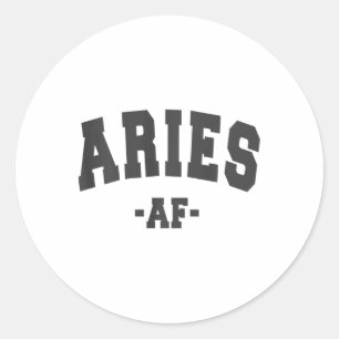 Aries Astrology Zodiac Sign Decorations Women Men Classic Round Sticker