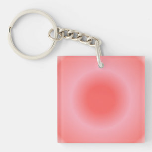 Aries Aura Gradient Zodiac, Red Pink Gradient Key Ring