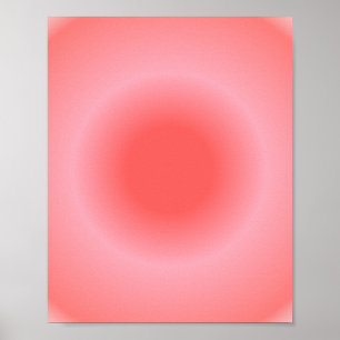 Aries Aura Gradient Zodiac, Red Pink Gradient Poster
