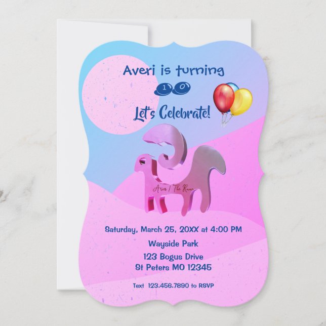 Aries Birthday Party - (March 21 – April 19)  Invitation (Front)