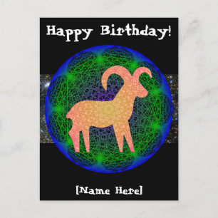 Aries Birthday Postcard