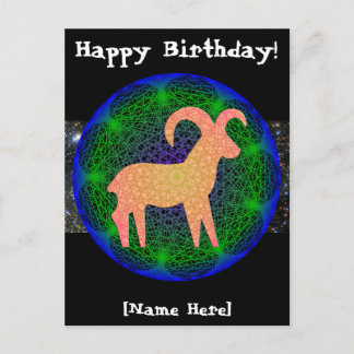 Aries Birthday Postcard