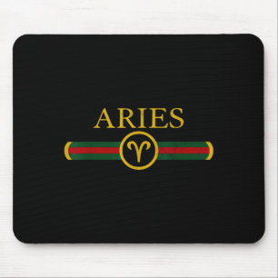 Aries Birthday Zodiac Sign Horoscope Born in April Mouse Pad