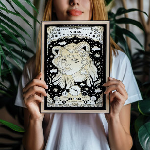 Aries Bold and Dynamic - Astrology Art  Poster