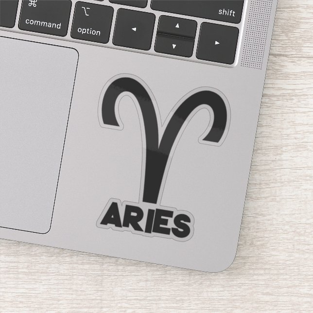 Aries Bold Zodiac Sign Horoscope Custom Text (Detail)