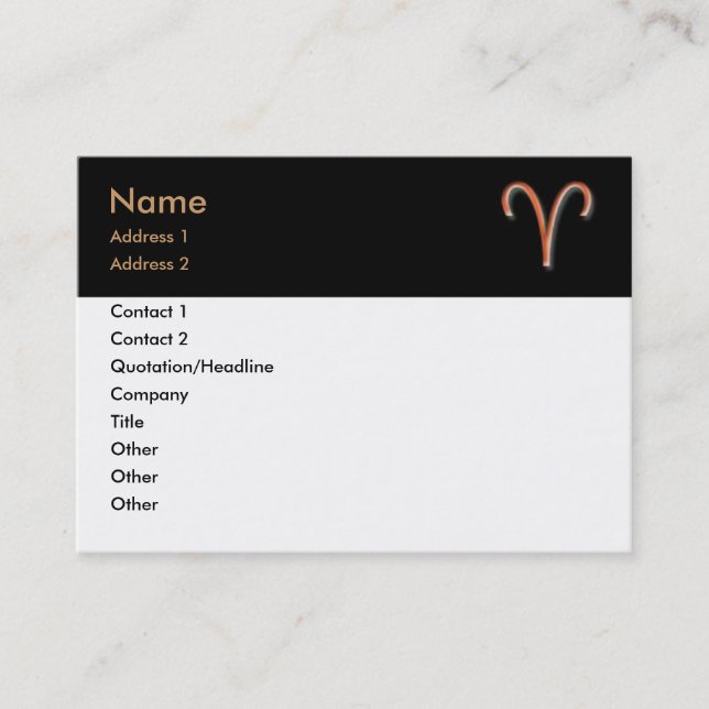 Aries Business Card (Front)