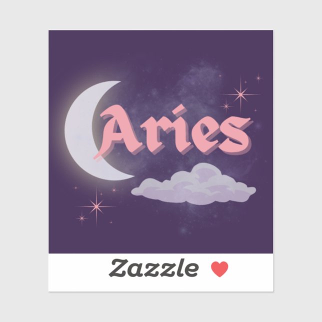 Aries Celestial Aesthetic Dreamy Moon Cloud Stars (Sheet)