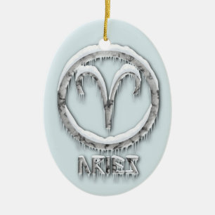 Aries Ceramic Tree Decoration