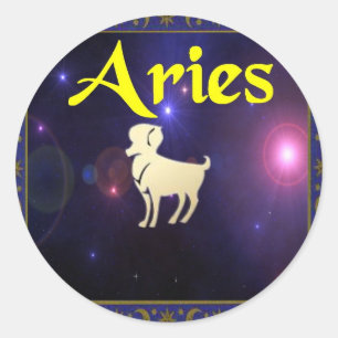 Aries Classic Round Sticker