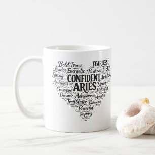 Aries Coffee Mug Zodiac Word Cloud