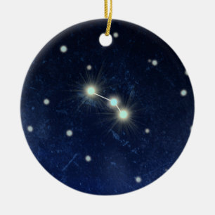 Aries Constellation Custom Name Ceramic Ornament