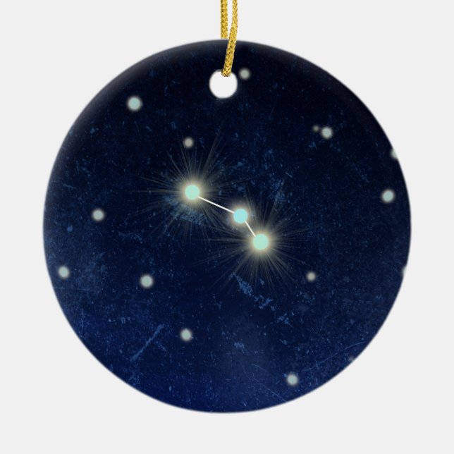 Aries Constellation | Custom Name Ceramic Ornament (Front)