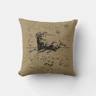 Aries Constellation Hevelius 1690 March 21 - Apr19 Cushion