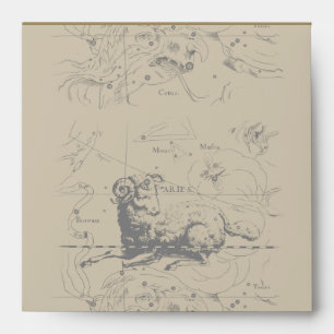 Aries Constellation Map Hevelius circa 1690 Envelopes