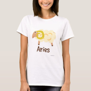 Aries Cute Ram Cartoon Star Sign Symbol T-Shirt