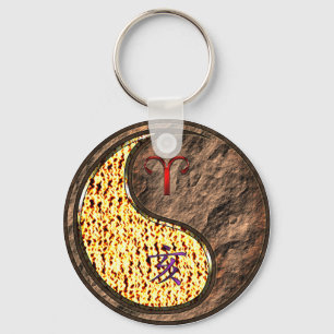 Aries & Earth Boar Key Ring