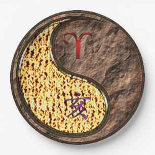 Aries & Earth Boar Paper Plate