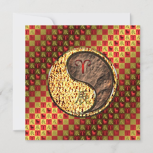 Aries & Earth Dragon Card (Front)