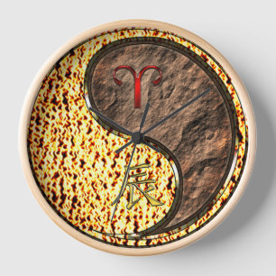 Aries & Earth Dragon Clock