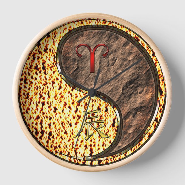 Aries & Earth Dragon Clock (Front)