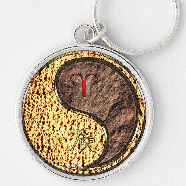 Aries & Earth Dragon Key Ring (Front)